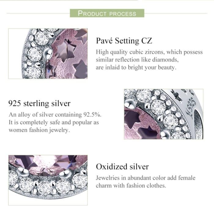 S925 Sterling Silber geheimnisvolle Sternenhimmel Perlen DIY Armband Halskette Zubehör – Bild 4