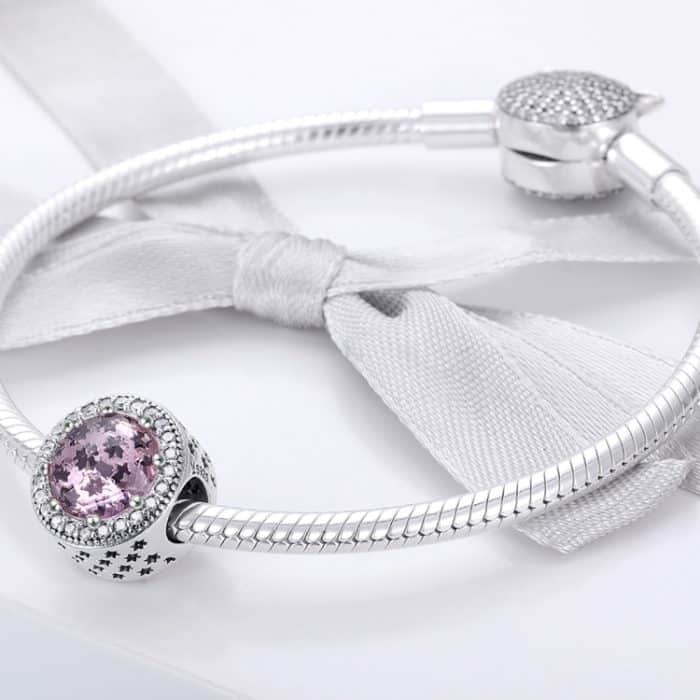S925 Sterling Silber geheimnisvolle Sternenhimmel Perlen DIY Armband Halskette Zubehör – Bild 7