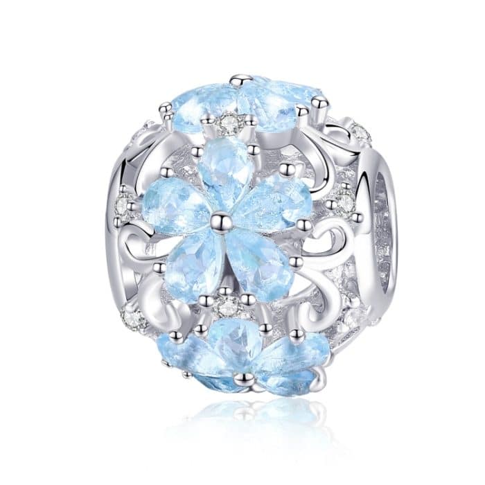 S925 Sterling Silber Elegante Schneeflocke Perlen DIY Armband Halskette Zubehör – Bild 1