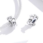 Herzförmige Perlen Armband Zubehör Sterling Silber S925 Separate Perlen Liebe Fußabdrücke Lose Perlen – Bild 4