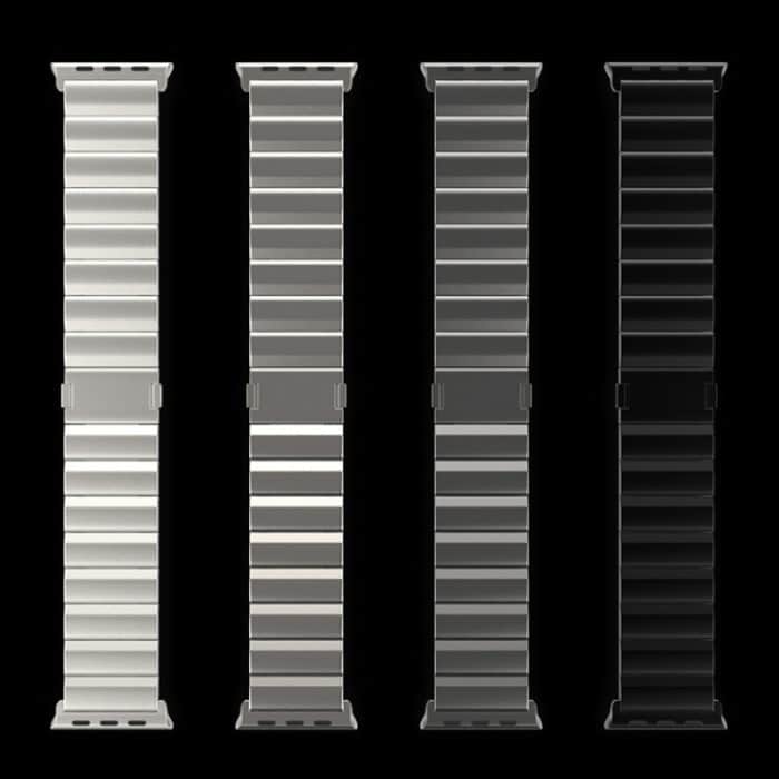 Uhrenarmband aus Titanmetall mit einer Perle und magnetischer Schnalle, For Apple Watch Series 10 46mm, For Apple Watch Series 10 42mm, For Apple Watch SE 2023 44mm, For Apple Watch SE 2023 40mm, For Apple Watch Ultra 2 49mm, For Apple Watch Series 9 4... – Bild 3