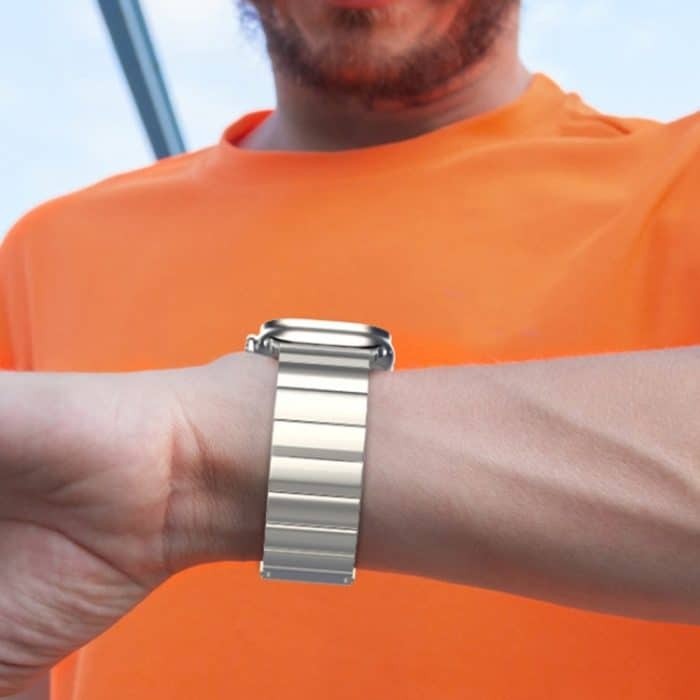 Uhrenarmband aus Titanmetall mit einer Perle und magnetischer Schnalle, For Apple Watch Series 10 46mm, For Apple Watch Series 10 42mm, For Apple Watch SE 2023 44mm, For Apple Watch SE 2023 40mm, For Apple Watch Ultra 2 49mm, For Apple Watch Series 9 4... – Bild 7