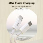 ROCK Z20 60W USB-C/Typ-C auf USB-C/Typ-C Schnelllade-Datenkabel – Bild 2