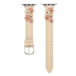 Genähtes Blumen-Lederarmband, For Apple Watch SE 2023 44mm, For Apple Watch SE 2023 40mm, For Apple Watch Ultra 2 49mm, For Apple Watch Series 9 45mm, For Apple Watch Series 9 41mm, For Apple Watch Ultra 49mm, For Apple Watch Series 8 41mm... – Bild 4