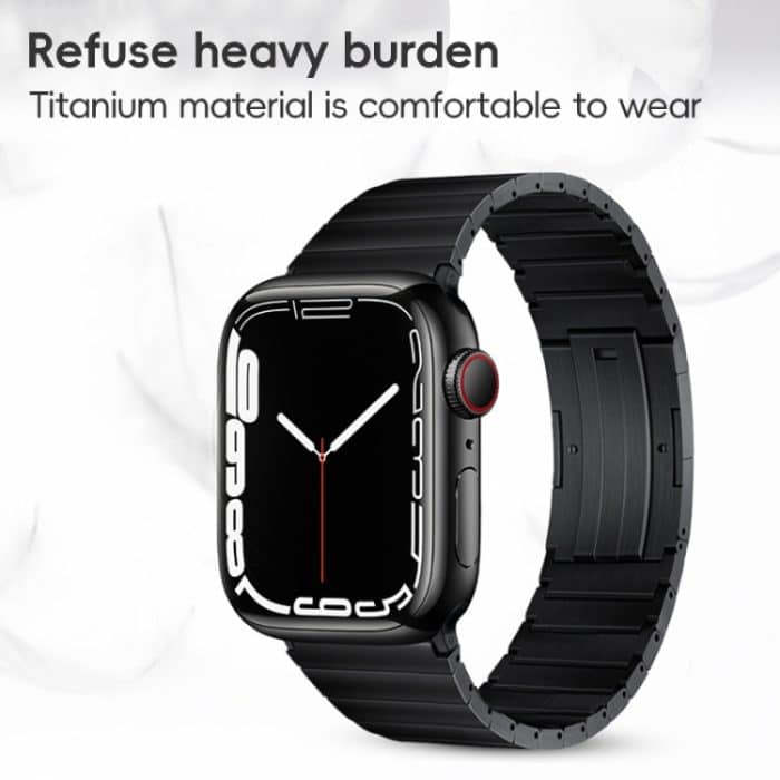 PG60 Uhrenarmband aus Titanmetall mit Einzelperle und Bambusgelenk, For Apple Watch Series 10 46mm, For Apple Watch Series 10 42mm, For Apple Watch SE 2023 44mm, For Apple Watch SE 2023 40mm, For Apple Watch Ultra 2 49mm, For Apple Watch Series 9 45mm... – Bild 3