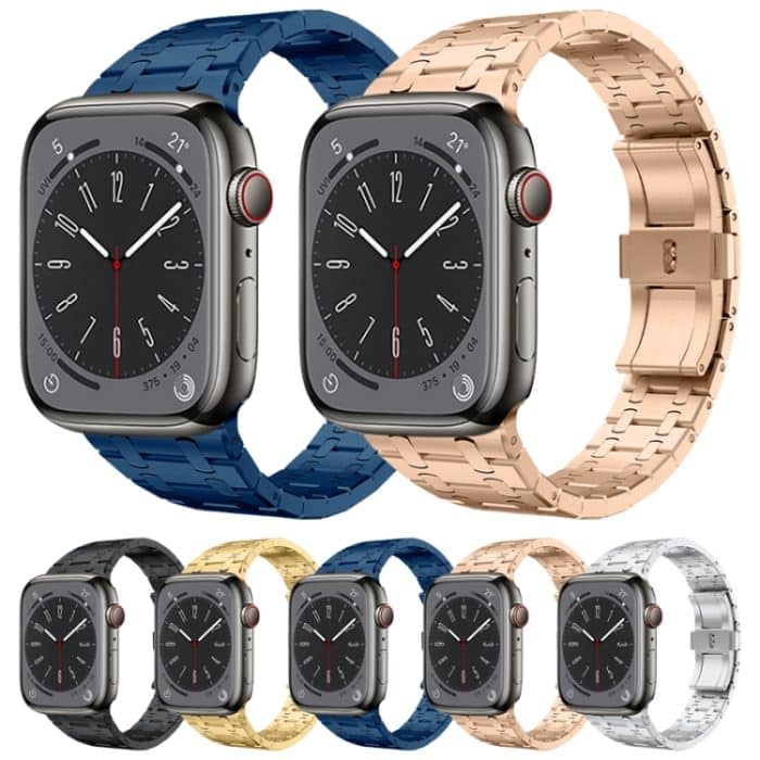 PG94 Dual-Link Modifiziertes Edelstahl-Uhrenarmband, For Apple Watch Series 8 45mm, For Apple Watch SE 2022 40mm, For Apple Watch SE 2022 44mm, For Apple Watch Series 7 41mm, For Apple Watch Series 7 45mm, For Apple Watch SE 40mm, For Apple Watch SE 44... – Bild 2