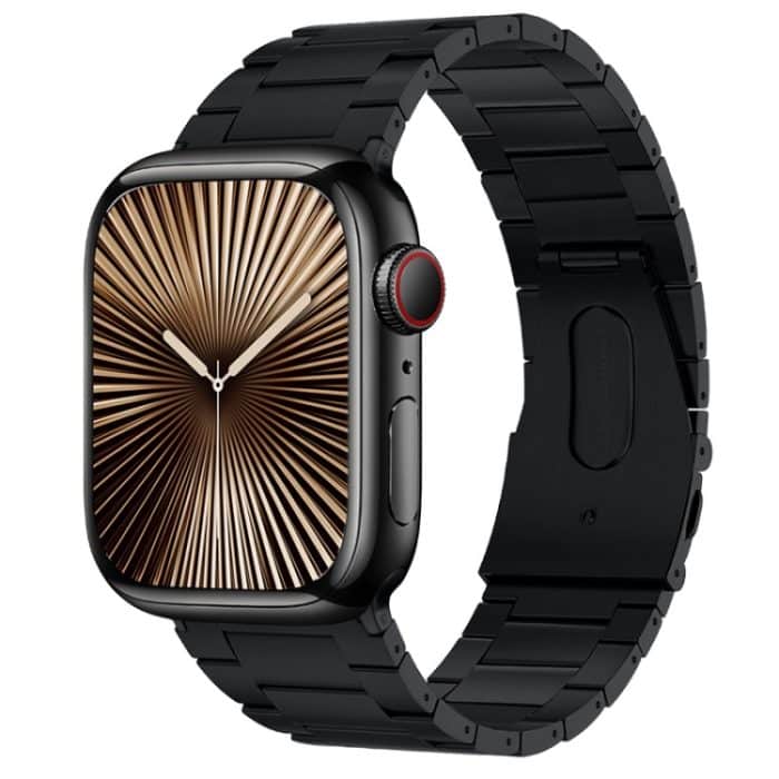 PG63 Uhrenarmband aus Titanmetall mit drei hervorstehenden Perlen, For Apple Watch Series 10 46mm, For Apple Watch Series 10 42mm, For Apple Watch SE 2023 44mm, For Apple Watch SE 2023 40mm, For Apple Watch Ultra 2 49mm, For Apple Watch Series 9 45mm... – Bild 1