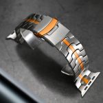 Uhrenarmband aus Titanstahl mit doppelter Schnalle und Schildkröten-Motiv, For Apple Watch SE 2023 44mm, For Apple Watch SE 2023 40mm, For Apple Watch Ultra 2 49mm, For Apple Watch Series 9 45mm, For Apple Watch Series 9 41mm, For Apple Watch Ultra 49m... – Bild 5