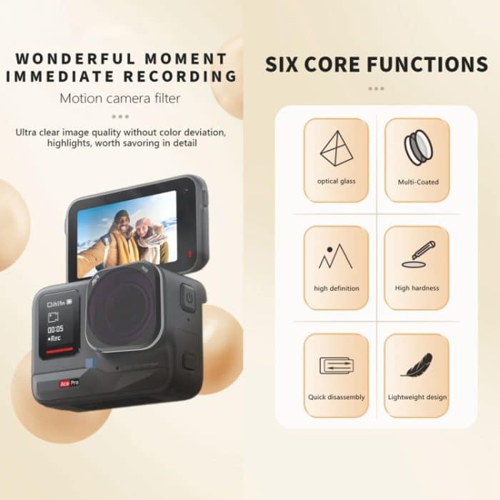 Für Insta360 Ace Pro JSR ACE PRO KB Serie Kameraobjektivfilter, MCUV, CPL, ND8, ND16, ND32, ND64, ND1000, ND8PL, ND16PL, ND32PL, ND64PL, NIGHT, STAR, Streak Gold Drawing, Streak Blue Drawing, Macro 10X, 3 in 1 CPL ND8 ND16, 4 in 1 UV CPL ND16 ND32... – Bild 2