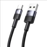 USAMS SJ718 3A USB auf USB-C/Typ-C Datenkabel aus Aluminiumlegierung, Länge: 1,2 m – Bild 2