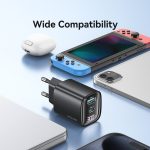 USAMS CC229 30W USB+USB-C / Typ-C Dual Port GaN Digital Display Ladegerät, Spezifikationen: EU Stecker – Bild 7