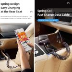 ROCK RCB0877 PD 60W USB-C / Typ-C auf USB-C / Typ-C Federspule Schnelllade-Datenkabel, Länge: 1,5 m – Bild 5