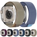 Uhrenarmband aus gewebtem Nylon, For Apple Watch SE 2023 44mm, For Apple Watch SE 2023 40mm, For Apple Watch Ultra 2 49mm, For Apple Watch Series 9 45mm, For Apple Watch Series 9 41mm, For Apple Watch Ultra 49mm, For Apple Watch Series 8 41mm... – Bild 2