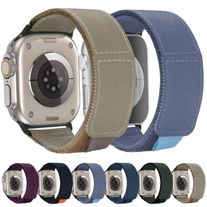 Uhrenarmband aus gewebtem Nylon, For Apple Watch SE 2023 44mm, For Apple Watch SE 2023 40mm, For Apple Watch Ultra 2 49mm, For Apple Watch Series 9 45mm, For Apple Watch Series 9 41mm, For Apple Watch Ultra 49mm, For Apple Watch Series 8 41mm... – Bild 2