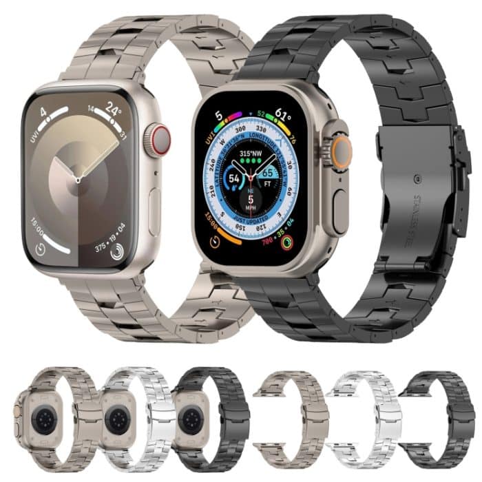 Reisohren Sicherheitsschnalle Titanlegierung Uhrenarmband, For Apple Watch SE 2023 44mm, For Apple Watch Ultra 2 49mm, For Apple Watch Series 9 45mm, For Apple Watch Ultra 49mm, For Apple Watch Series 8 45mm, For Apple Watch SE 2022 44mm... – Bild 2
