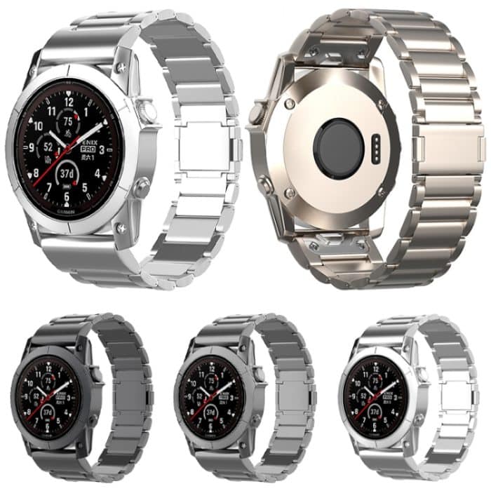 26 mm Uhrenarmband aus Metall mit drei Perlen und magnetischer Schnalle und Schnellverschluss, For Garmin Tactix 7 Pro / Fenix 7X – Bild 2