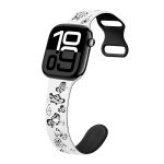 Buntes Silikon-Uhrenarmband mit 8-förmiger Schnalle und Schmetterlingsmuster, For Apple Watch Series 10 46mm, For Apple Watch Series 10 42mm, For Apple Watch SE 2023 44mm, For Apple Watch SE 2023 40mm, For Apple Watch Ultra 2 49mm...