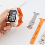 Zweifarbiges, schmales Uhrenarmband aus Silikon mit Schmetterlingsschnalle, For Apple Watch Series 7 41mm, For Apple Watch Series 7 45mm, For Apple Watch SE 40mm, For Apple Watch SE 44mm, For Apple Watch Series 6 40mm, For Apple Watch Series 6 44mm – Bild 3