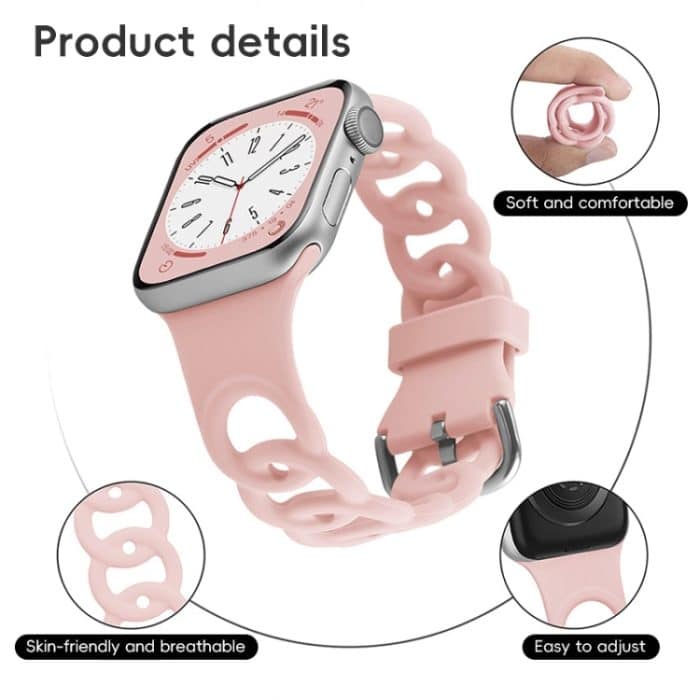 Donut Hollow Silikon-Uhrenarmband, For Apple Watch SE 2022 44mm – Bild 3