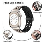Uhrenarmband aus PU-Leder mit Faltschließe im Lochstil, For Apple Watch Series 10 46mm, For Apple Watch Series 10 42mm, For Apple Watch SE 2023 44mm, For Apple Watch SE 2023 40mm, For Apple Watch Ultra 2 49mm, For Apple Watch Series 9 45mm... – Bild 5