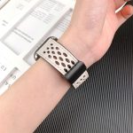 Uhrenarmband aus PU-Leder mit Faltschließe im Lochstil, For Apple Watch Series 10 46mm, For Apple Watch Series 10 42mm, For Apple Watch SE 2023 44mm, For Apple Watch SE 2023 40mm, For Apple Watch Ultra 2 49mm, For Apple Watch Series 9 45mm... – Bild 6