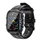 LEMFO C26 1,96 Zoll Sport-Smartwatch, unterstützt Bluetooth-Anruf-/Nachrichtenbenachrichtigung/Herzfrequenz-/Blutdruck-Gesundheitsmonitor