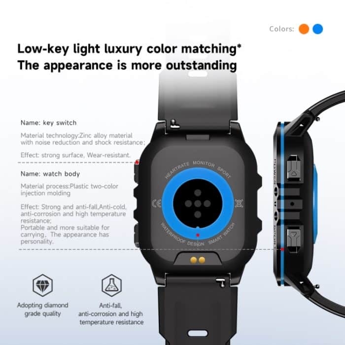 LEMFO C26 1,96 Zoll Sport-Smartwatch, unterstützt Bluetooth-Anruf-/Nachrichtenbenachrichtigung/Herzfrequenz-/Blutdruck-Gesundheitsmonitor – Bild 2