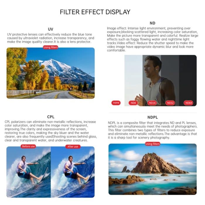 Für Insta360 GO 3S JUNESTAR Kameraobjektivfilter, MCUV, CPL, ND8, ND16, ND32, ND64, NIGHT, STAR, Adjustable CPL, 2 in 1 UV, 3 in 1 UV, 3 in 1 CPL ND8-16, 4 in 1 NDPL, 4 in 1 ND, 6 in 1 STAR CPL ND, 6 in 1 Adjustable, 8 in 1 UV CPL ND NIGHT – Bild 5