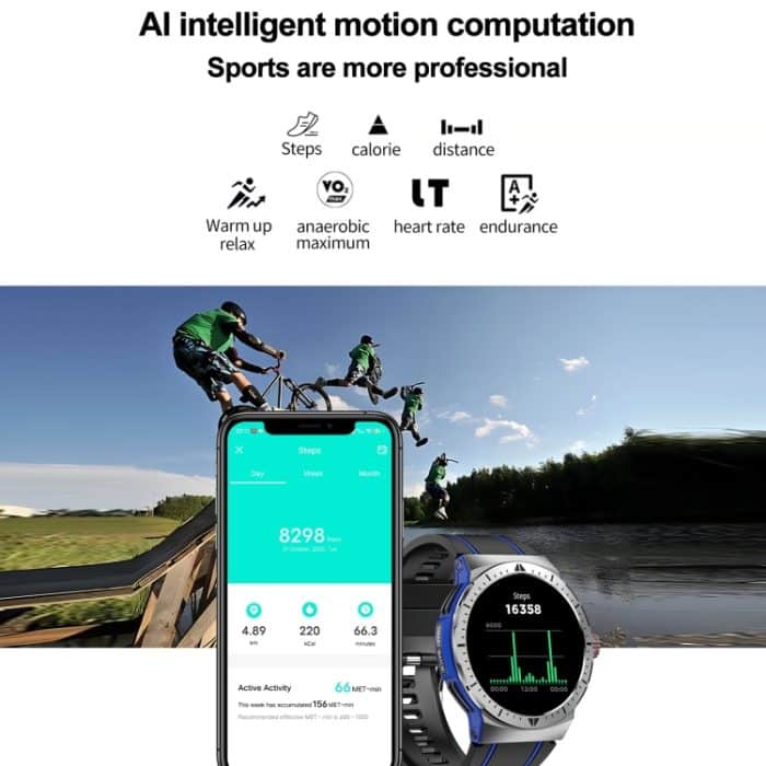 LEMFO HK52 1,43 Zoll BT5.3 IP68 Sport-Smartwatch, unterstützt Bluetooth-Anruf-/Nachrichtenbenachrichtigung/Herzfrequenz-/Blutdruck-Gesundheitsmonitor – Bild 11