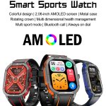LEMFO HK56 2,06 Zoll BT5.3 IP68 Sport-Smartwatch, unterstützt Bluetooth-Anruf-/Nachrichtenbenachrichtigung/Herzfrequenz-/Blutdruck-Gesundheitsmonitor – Bild 2