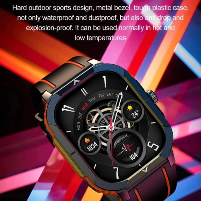 LEMFO HK56 2,06 Zoll BT5.3 IP68 Sport-Smartwatch, unterstützt Bluetooth-Anruf-/Nachrichtenbenachrichtigung/Herzfrequenz-/Blutdruck-Gesundheitsmonitor – Bild 5