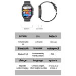 LEMFO HK96S 2,06 Zoll BT5.3 IP68 Sport-Smartwatch, unterstützt Bluetooth-Anrufe/Schlaf/Blutsauerstoff/Herzfrequenz/Blutdruck-Gesundheitsmonitor – Bild 2