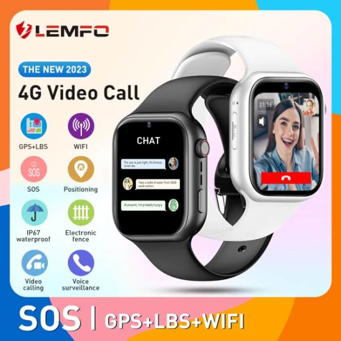 LEMFO K20 1,81 Zoll Kinder Sport Smart Watch, unterstützt Videoanrufe / Nachrichtenbenachrichtigungen / GPS / WiFi / AI – Bild 2