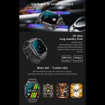 LEMFO K61 Pro 1,96 Zoll BT5.0 Sport-Smartwatch, unterstützt Bluetooth-Anrufe/Schlaf/Blutsauerstoff/Herzfrequenz/Blutdruck-Gesundheitsmonitor – Bild 3