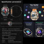 LEMFO KR80 2,0 Zoll BT5.1 IP67 Sport-Smartwatch, unterstützt Bluetooth-Anrufe/Schlaf/Blutsauerstoff/Herzfrequenz/Blutdruck-Gesundheitsmonitor – Bild 13