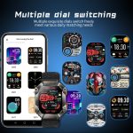 LEMFO KR80 2,0 Zoll BT5.1 IP67 Sport-Smartwatch, unterstützt Bluetooth-Anrufe/Schlaf/Blutsauerstoff/Herzfrequenz/Blutdruck-Gesundheitsmonitor – Bild 6