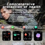 LEMFO KR80 2,0 Zoll BT5.1 IP67 Sport-Smartwatch, unterstützt Bluetooth-Anrufe/Schlaf/Blutsauerstoff/Herzfrequenz/Blutdruck-Gesundheitsmonitor – Bild 8