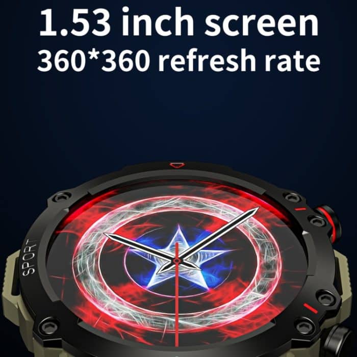 LEMFO TF10 Pro 1,53 Zoll BT5.2 IP67 Sport-Smartwatch, unterstützt Bluetooth-Anrufe/Schlaf/Blutsauerstoff/Herzfrequenz/Gesundheitsmonitor für langes Sitzen – Bild 3