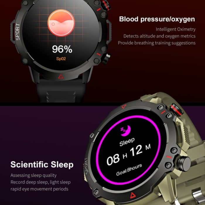 LEMFO TF10 Pro 1,53 Zoll BT5.2 IP67 Sport-Smartwatch, unterstützt Bluetooth-Anrufe/Schlaf/Blutsauerstoff/Herzfrequenz/Gesundheitsmonitor für langes Sitzen – Bild 7