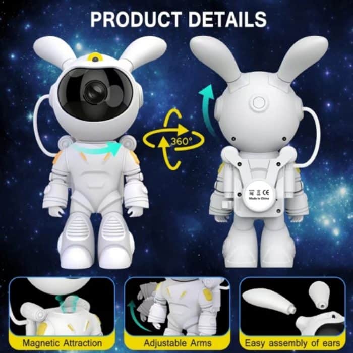 G001 Space Rabbit Sternenhimmel Projektionslampe Schlafzimmer Laser Atmosphäre Licht – Bild 7