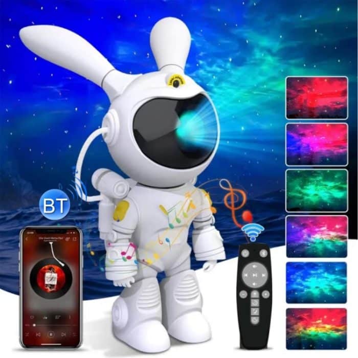 G001 Space Rabbit Sternenhimmel Projektionslampe Bluetooth Lautsprecher 2 in 1 Laserlicht – Bild 2