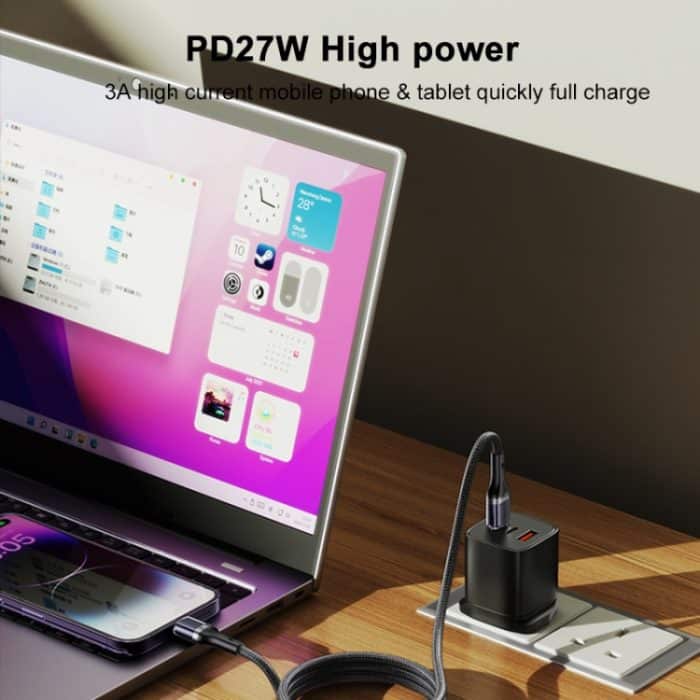 Yesido CA167 PD 27W USB-C / Typ-C auf 8-Pin Schnellladedatenkabel – Bild 2