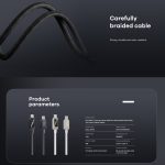 REMAX RC-C069 1,2 m 100 W Typ-C auf Typ-C Digitalanzeige geflochtenes Schnellladekabel – Bild 6