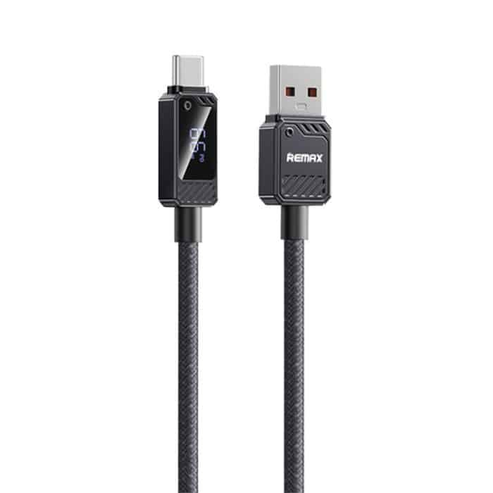 REMAX RC-C070 1,2 m 66 W USB auf Typ-C Digitalanzeige geflochtenes Schnellladekabel – Bild 1