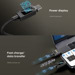 REMAX RC-C070 1,2 m 66 W USB auf Typ-C Digitalanzeige geflochtenes Schnellladekabel – Bild 4