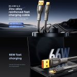 REMAX RC-C167 Prime 1,2 m 66 W USB auf Typ-C geflochtenes Schnellladekabel – Bild 4