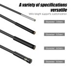 T20 4,3-Zoll-IPS-Bildschirm 8 mm Einzelkamera IP67 wasserdichtes digitales Endoskop mit Hartkabel, 1m, 2m, 3.5m, 5m, 10m – Bild 10