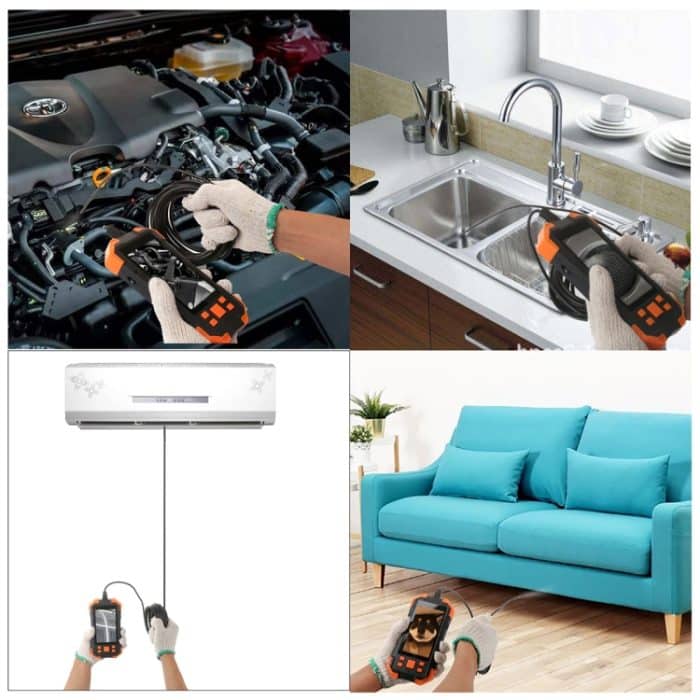 T20 4,3-Zoll-IPS-Bildschirm 5,5 mm Einzelkamera IP67 wasserdichtes digitales Endoskop mit Hartkabel, 1m, 2m, 3.5m, 5m, 10m – Bild 8