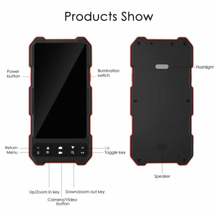 T21 4,5 Zoll IPS-Farbbildschirm 8 mm Einzelkamera Split Hard Cable Industrie-Endoskop, 1m, 2m, 3.5m, 5m, 10m – Bild 9