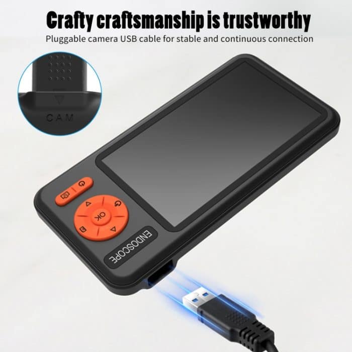 T29 5-Zoll-IPS-Bildschirm 8 mm Einzellinse IP67 wasserdichtes Industrie-Endoskop mit Halterung, 1m, 2m, 3.5m, 5m, 10m – Bild 8